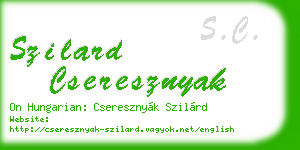 szilard cseresznyak business card